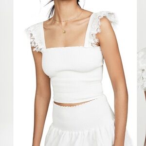 White Peixoto Cropped Top